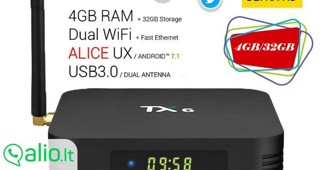 TV Box Tx6 4gb Rom 32gb RAM Kaune naujas Alio.lt