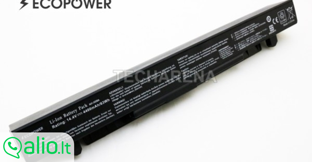 Asus A41-X550A EcoPower 8 celių 4400mah baterija | Alio.lt
